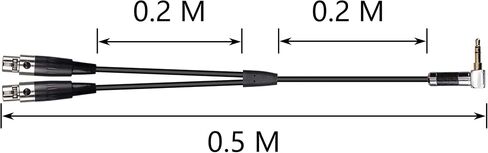 كابل ميكروفون ستيريو CERRXIAN Dual Mini XLR إلى 3.5 مم، 90 درجة 3.5 مم 1/8 بوصة TRS ذكر إلى 2 سلك مقسم صغير XLR أنثى Y، لتحويل الصوت للكاميرا والمعدات الأخرى-FF5.9FT in Saudi Arabia