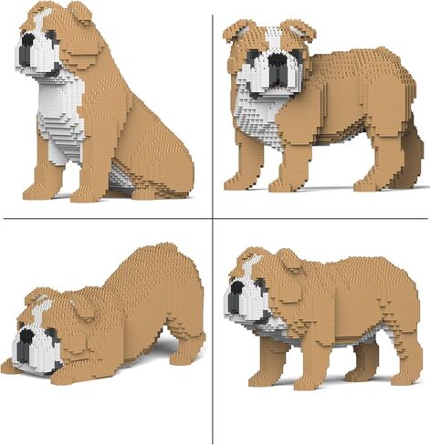 JEKCA English Bulldog 4-in-1 Pack 01S-M01 | Plastic Building Blocks | Age 14+ in Kuwait