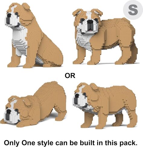 JEKCA English Bulldog 4-in-1 Pack 01S-M01 | Plastic Building Blocks | Age 14+ in Kuwait