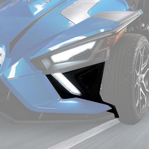 مجموعة مصابيح ولوحات أمامية سفلية متينة من HAKA TOUGH لملحقات Polaris Slingshot S SL SLR R LE GT، استبدل OEM #2414077,2414078,5454400,5454399، DRL ولوحة القطع لـ Slingshot 2020-2023 in Saudi Arabia