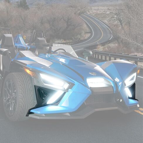 مجموعة مصابيح ولوحات أمامية سفلية متينة من HAKA TOUGH لملحقات Polaris Slingshot S SL SLR R LE GT، استبدل OEM #2414077,2414078,5454400,5454399، DRL ولوحة القطع لـ Slingshot 2020-2023 in Saudi Arabia
