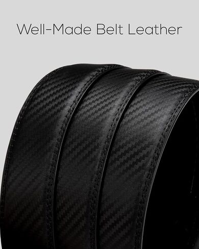 أحزمة CHAOREN بسقاطة للرجال - حزام أسود للرجال 1 3/8 بوصة للفستان الكاجوال - حزام صغير قابل للتعديل يناسب كل مكان in Kuwait