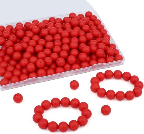LAIDANLA 120PCS 15mm Pink Silicone Beads for Keychain Making Bulk Silicone Beads for Bracelet Necklace Making Silicone Beads for Pens in Saudi Arabia