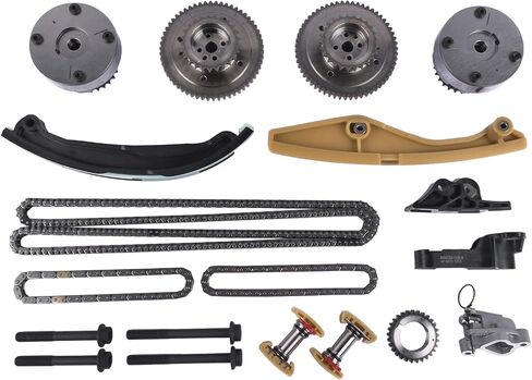Timing Chain Kit With Cam Phaser Replacement for Ford Edge Expedition Explorer F-150 Mustang Taurus Transit, Lincoln MKX Nautilus Navigator Mark LT 3.5L 3.7L #AT4Z6L266B AT4Z6K254A in Saudi Arabia