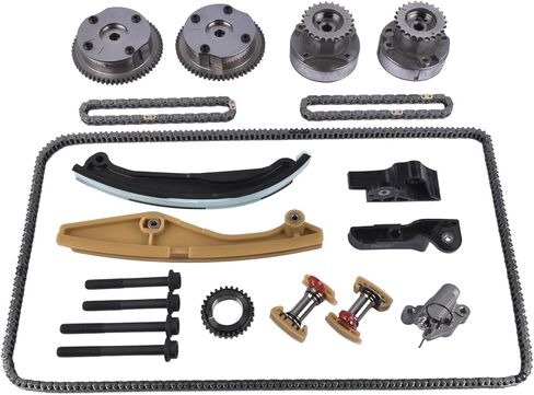 Timing Chain Kit With Cam Phaser Replacement for Ford Edge Expedition Explorer F-150 Mustang Taurus Transit, Lincoln MKX Nautilus Navigator Mark LT 3.5L 3.7L #AT4Z6L266B AT4Z6K254A in Saudi Arabia