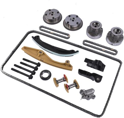 Timing Chain Kit With Cam Phaser Replacement for Ford Edge Expedition Explorer F-150 Mustang Taurus Transit, Lincoln MKX Nautilus Navigator Mark LT 3.5L 3.7L #AT4Z6L266B AT4Z6K254A in Saudi Arabia
