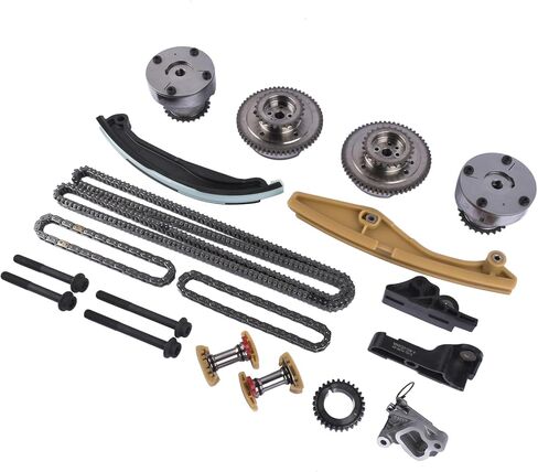 Timing Chain Kit With Cam Phaser Replacement for Ford Edge Expedition Explorer F-150 Mustang Taurus Transit, Lincoln MKX Nautilus Navigator Mark LT 3.5L 3.7L #AT4Z6L266B AT4Z6K254A in Saudi Arabia