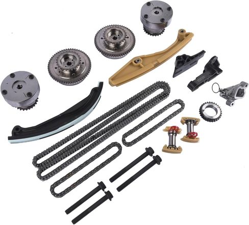 Timing Chain Kit With Cam Phaser Replacement for Ford Edge Expedition Explorer F-150 Mustang Taurus Transit, Lincoln MKX Nautilus Navigator Mark LT 3.5L 3.7L #AT4Z6L266B AT4Z6K254A in Saudi Arabia
