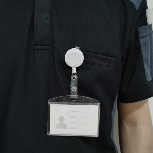 5 Pack Retractable ID Name Badge Holder Reels Bulk Premium Black Retractable Badge Reels with Alligator Swivel Clip in Saudi Arabia