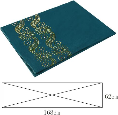 Muslim Women Shiny Rhinestone Hijab Head Wrap Long Scarf Shawl Soft Solid Islamic Ramadan Eid Prayer Jersey Turban in Saudi Arabia