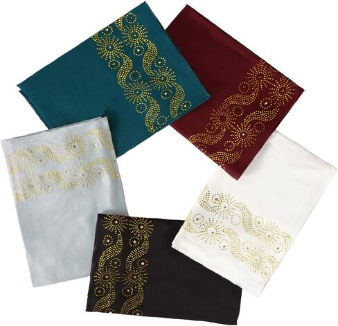 Muslim Women Shiny Rhinestone Hijab Head Wrap Long Scarf Shawl Soft Solid Islamic Ramadan Eid Prayer Jersey Turban in Saudi Arabia