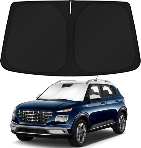 KUST Custom Fit Windshield Sun Shade for 2020-2024 Hyundai Venue Accessories Sunshade Sun Visor Protector Foldable Blocks UV Rays Keep Your Car Cooler in Saudi Arabia