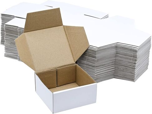 KBG Small Shipping Boxes 4X4X2 inch,White Corrugated Cardboard Mailers for Business,50 Pack Small Mailing Boxes Packaging Box Mini in Saudi Arabia
