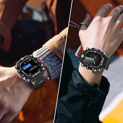 iG-3000 Modified Watch Case for Apple Watch 9 8 7 45mm 6 44mm Band with Cover Rugged Case Silicon Strap for men iWatch 6 5 4 SE 44mm Full Protective Cover in Saudi Arabia