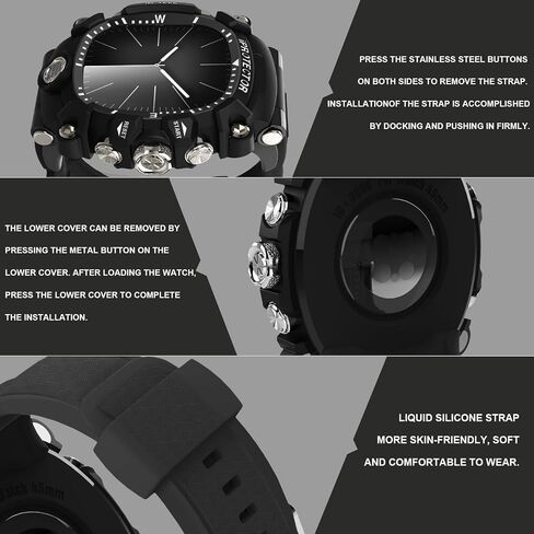 iG-3000 Modified Watch Case for Apple Watch 9 8 7 45mm 6 44mm Band with Cover Rugged Case Silicon Strap for men iWatch 6 5 4 SE 44mm Full Protective Cover in Saudi Arabia
