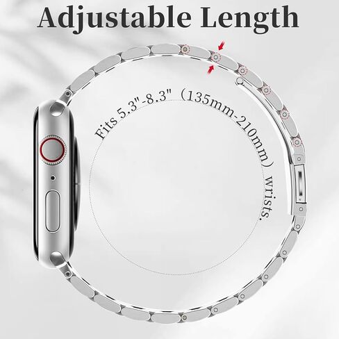 عبوتان من الأربطة المعدنية الرفيعة المتوافقة مع سوار ساعة Apple 38 مم 40 مم 41 مم 42 مم 44 مم 45 مم 49 مم للنساء، حزام معصم بديل رفيع من الفولاذ المقاوم للصدأ قابل للتعديل لـ iWatch SE Ultra Series 9/8/7/6/5/4/3/2/1 in Kuwait