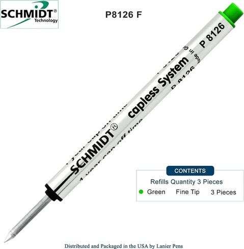 SCHMIDT 3 عبوات P8126 كرة دوارة قصيرة بدون غطاء - حبر أخضر in Saudi Arabia