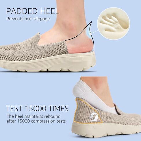 STQ Slip ins Walking Shoes Women Hands Free Slip on Sneakers Thick Sole Cushioned Shoes in Saudi Arabia