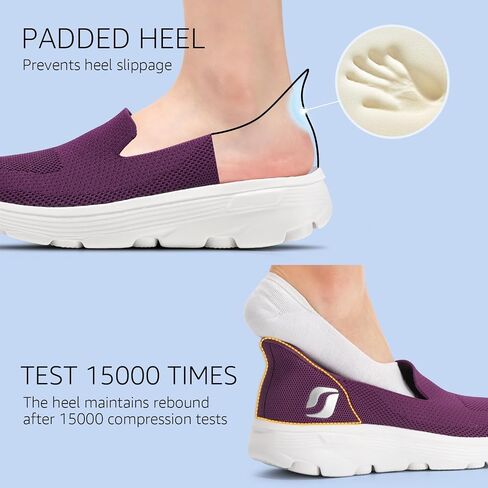 STQ Slip ins Walking Shoes Women Hands Free Slip on Sneakers Thick Sole Cushioned Shoes in Saudi Arabia