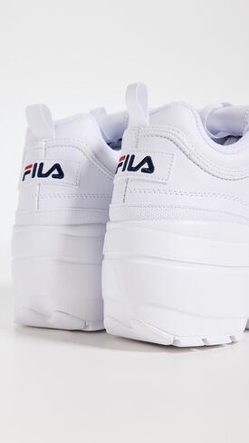 حذاء رياضي نسائي من Fila Disruptor Ii Wedge، أبيض/كحلي/أحمر، 11 in Saudi Arabia