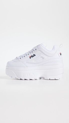 حذاء رياضي نسائي من Fila Disruptor Ii Wedge، أبيض/كحلي/أحمر، 11 in Saudi Arabia