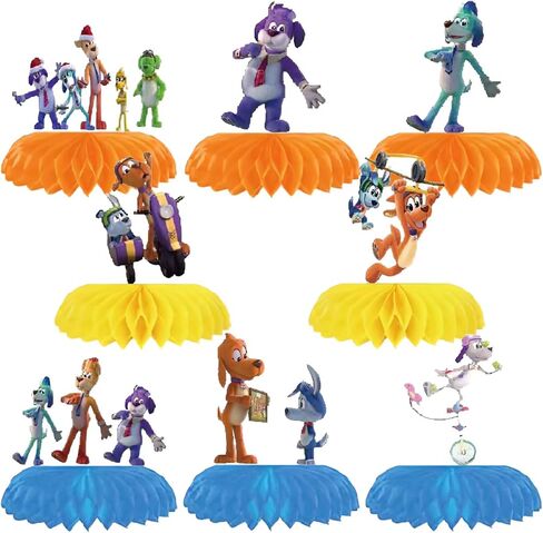 visp 8 قطع Go Dog Go ديكورات حفلات أعياد الميلاد، Go Dog Go Party Honeycomb Table Center قطعة Go Dog Go Party تحت عنوان زينة طاولة حفلات أعياد الميلاد للأطفال البالغين in Saudi Arabia