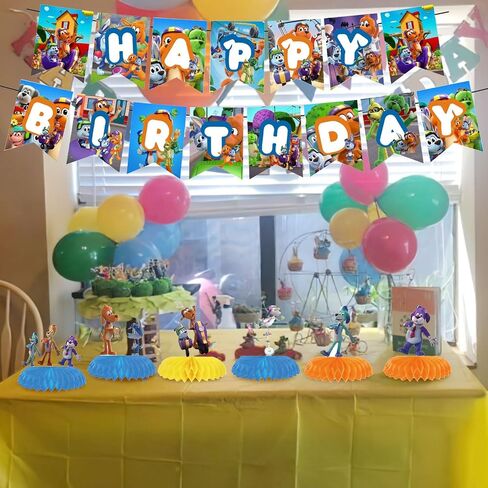 visp 8 قطع Go Dog Go ديكورات حفلات أعياد الميلاد، Go Dog Go Party Honeycomb Table Center قطعة Go Dog Go Party تحت عنوان زينة طاولة حفلات أعياد الميلاد للأطفال البالغين in Saudi Arabia