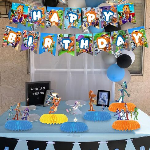 visp 8 قطع Go Dog Go ديكورات حفلات أعياد الميلاد، Go Dog Go Party Honeycomb Table Center قطعة Go Dog Go Party تحت عنوان زينة طاولة حفلات أعياد الميلاد للأطفال البالغين in Saudi Arabia