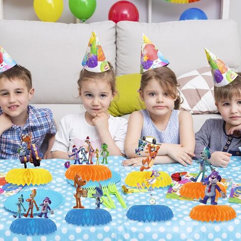 visp 8 قطع Go Dog Go ديكورات حفلات أعياد الميلاد، Go Dog Go Party Honeycomb Table Center قطعة Go Dog Go Party تحت عنوان زينة طاولة حفلات أعياد الميلاد للأطفال البالغين in Saudi Arabia