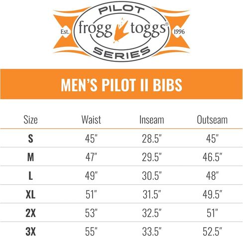 Frogg Toggs Pilot II Guide Bib, Dust Blue/Slate, Size XX-Large in Saudi Arabia