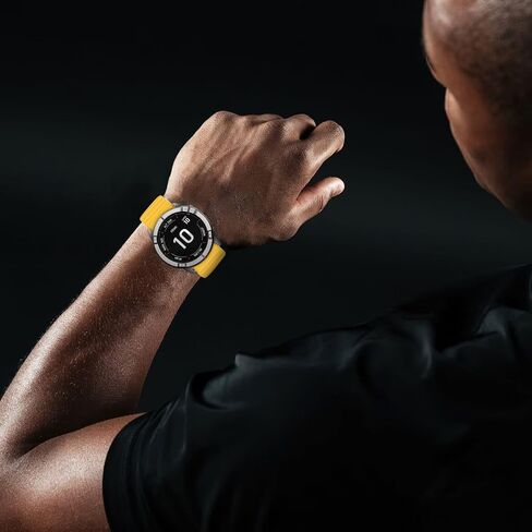 سوار ساعة 26 ملم متوافق مع garmin fenix 5x 6x Pro 7x 3 ساعات من السيليكون المتين سريع التركيب 26 حزام بديل لـ Epix Pro Gen 2 51 ملم Enduro 2 Descent Mk1 Mk2 Mk2i Mk3i tactix للرجال والنساء أصفر in Kuwait