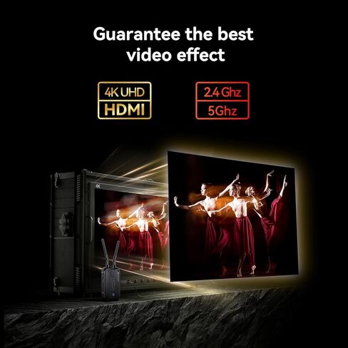 Hollyland Pyro H TX Wireless HDMI جهاز إرسال فيديو لاسلكي ثنائي النطاق 4K30/1080p60 1300ft Los Range 60ms الكمون، ما يصل إلى 4 أجهزة استقبال، مسح القنوات الذكية، UVC Live Stream (TX فقط) in Kuwait