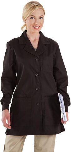 Prestige Medical Women's Fashion Lab Coat, Black, Extra Extra Small in Saudi Arabia