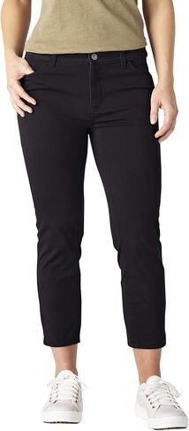 Dickies Women's Perfect Shape Twill Capris, Rinsed Black in Saudi Arabia