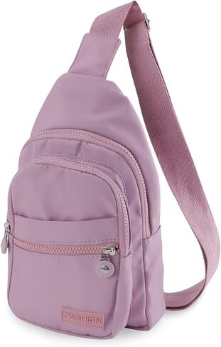 حقائب كروس للنساء، حقيبة ظهر من النايلون، حقائب كتف متعددة الأغراض للصدر مع فتحة لسماعة الأذن، حقيبة صدر خفيفة الوزن للسفر وركوب الدراجات والمشي لمسافات طويلة والتخييم والتمارين في الهواء الطلق in Kuwait