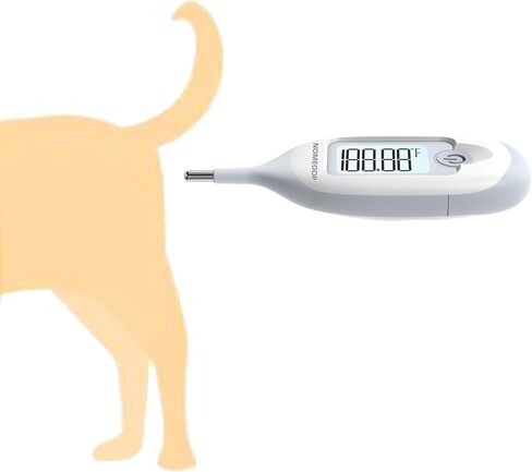 ميزان حرارة رقمي للحيوانات الأليفة، قياس في 10 ثوانٍ، ميزان حرارة مستقيمي للحيوانات الأليفة، يحتوي على 30 قطعة من أغطية ميزان الحرارة in Kuwait