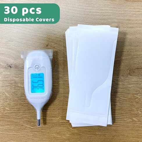 ميزان حرارة رقمي للحيوانات الأليفة، قياس في 10 ثوانٍ، ميزان حرارة مستقيمي للحيوانات الأليفة، يحتوي على 30 قطعة من أغطية ميزان الحرارة in Kuwait