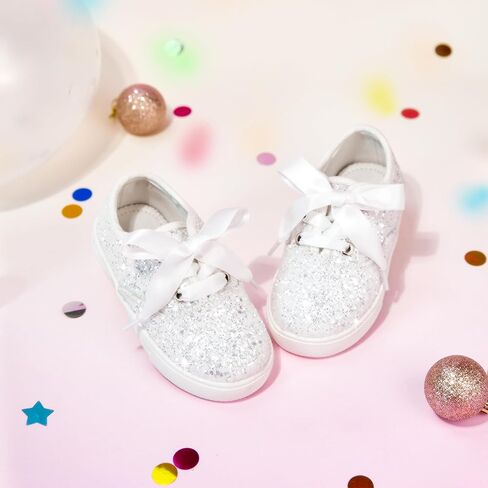Toddler/Little Girls Sneakers-Slip On Glitter Sports Shoes for Running Walking in Saudi Arabia