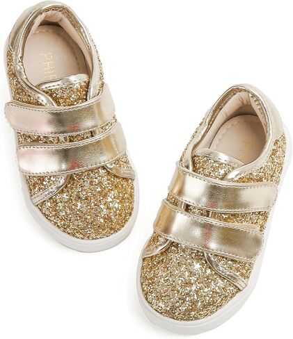 Toddler/Little Girls Sneakers-Slip On Glitter Sports Shoes for Running Walking in Saudi Arabia