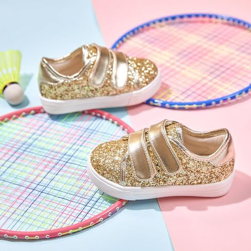 Toddler/Little Girls Sneakers-Slip On Glitter Sports Shoes for Running Walking in Saudi Arabia