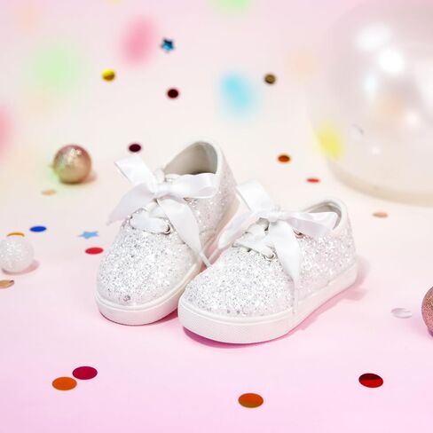 Toddler/Little Girls Sneakers-Slip On Glitter Sports Shoes for Running Walking in Saudi Arabia
