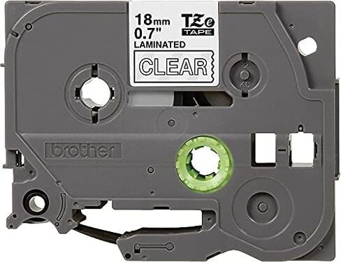 Brother TZE145 TZe Standard Adhesive Laminated Labeling Tape, 3/4-Inch w, White on Clear in Saudi Arabia