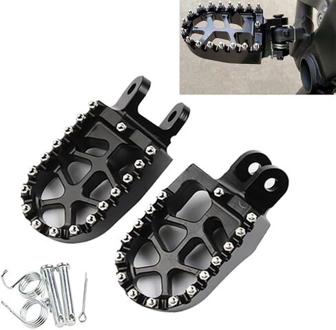 Motorcycle FootRest Footpegs Foot Pegs Pedal For CRF230L CRF1000L DTC CR80R B CR85R B CRM250 XR 250R 400R 600R 650L 650R KLX250 R S SF 300R 650 R KLR650 black in Saudi Arabia