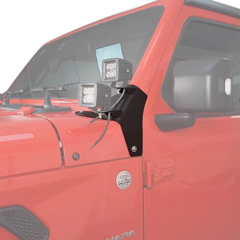 دعامات تثبيت خفيفة مزدوجة على شكل عمود من Hooke Road متوافقة مع 2018-2024 Jeep JL Wrangler/Gladiator JT - زوج (لا يناسب • Gladiator Mojave • الموديل) in Saudi Arabia