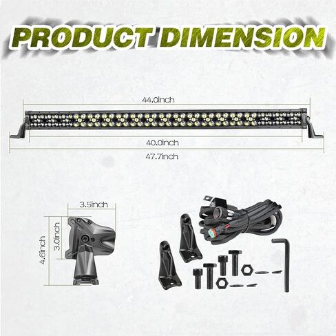 20 Inch 250W LED Light Bar w/Wiring Harness and Black Cover, 3-Row Spot Flood Combo Off Road Driving LED Work Light Fog Light on Font Bumper for UTV Truck Bronco Ranger Wrangler SUV Boat in Saudi Arabia