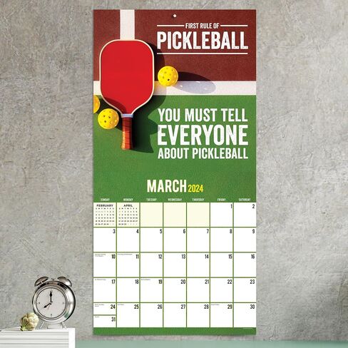 TF النشر 2024 Pickleball هو تقويم جدار الحياة | شبكات كبيرة للمواعيد والجدولة | التقويم الجداري الشهري العمودي 2024 | تنظيم المنزل والمكتب | ورق غير لامع ممتاز | 12 بوصة × 12 بوصة in Saudi Arabia