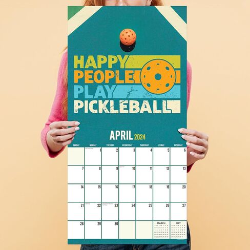 TF النشر 2024 Pickleball هو تقويم جدار الحياة | شبكات كبيرة للمواعيد والجدولة | التقويم الجداري الشهري العمودي 2024 | تنظيم المنزل والمكتب | ورق غير لامع ممتاز | 12 بوصة × 12 بوصة in Saudi Arabia