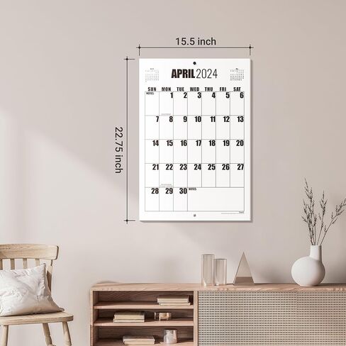 2024-2025 Calendar - Nekmit Wall Calendar 2024-2025, Large Print Big Grid Wall Calendar from Now July 2025, 22.75" x 15.5", Premium Wall Calendar for Organizing in Kuwait