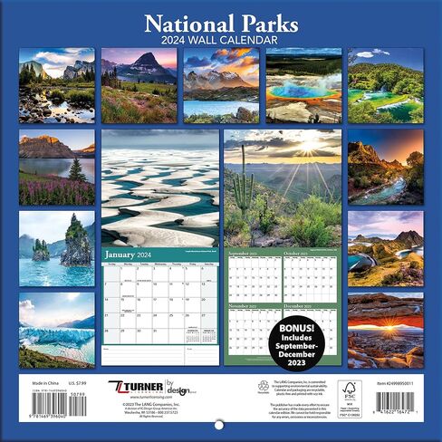 Turner Photographic National Parks Photo Mini Wall Calendar (24998950011) in Kuwait