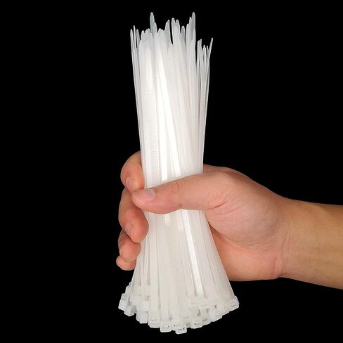 1000 PCS Nylon Cable Ties, 20 LBS Tensile Strength Multi-Purpose Zip Ties Self-Locking Small Zip Ties Heavy Duty Zip Ties, Tie Straps (4 Inch, White) in Saudi Arabia